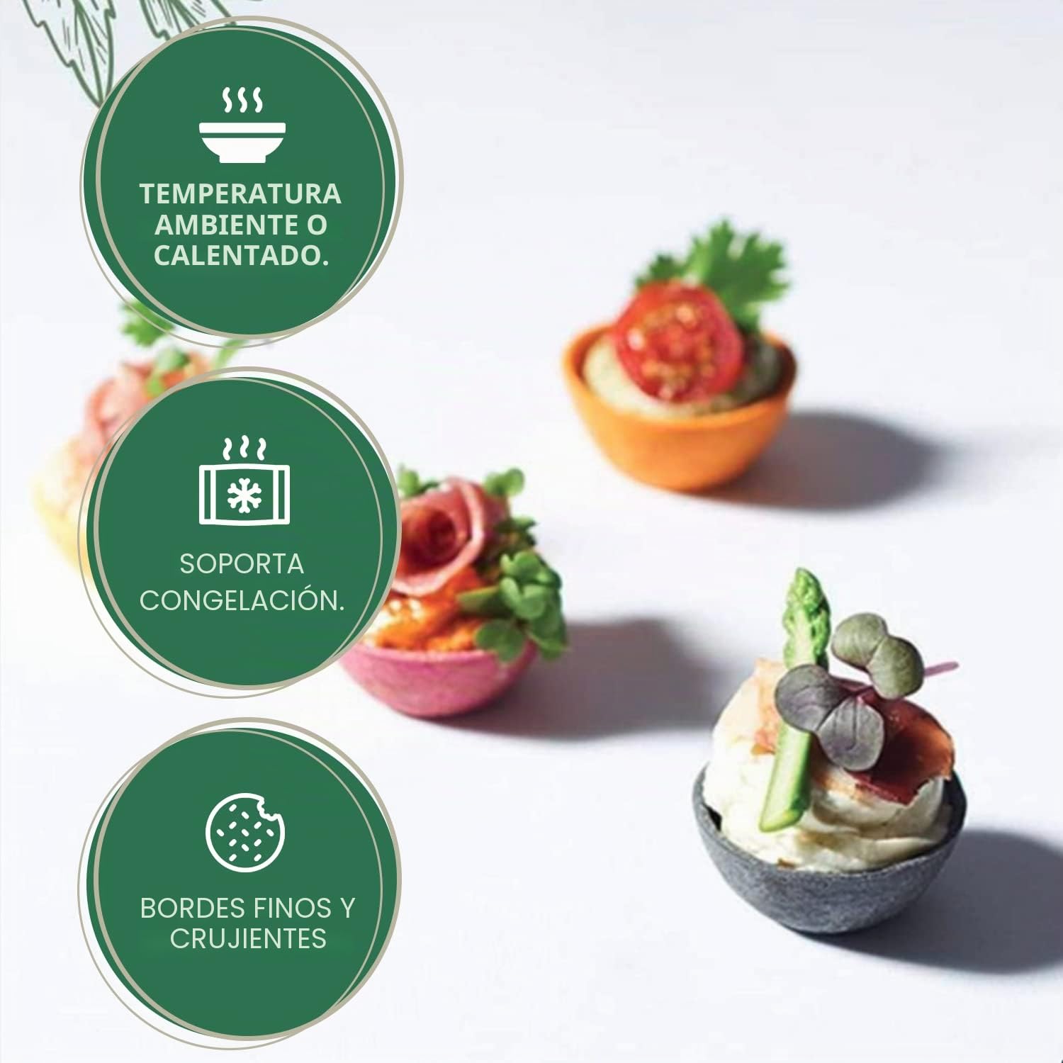 CROC’IN - Tartaletas para Rellenar Neutro - Base de tartaleta para Pastelería o Aperitivos - Elaboración Artesanal & Vegana - 60 unidades