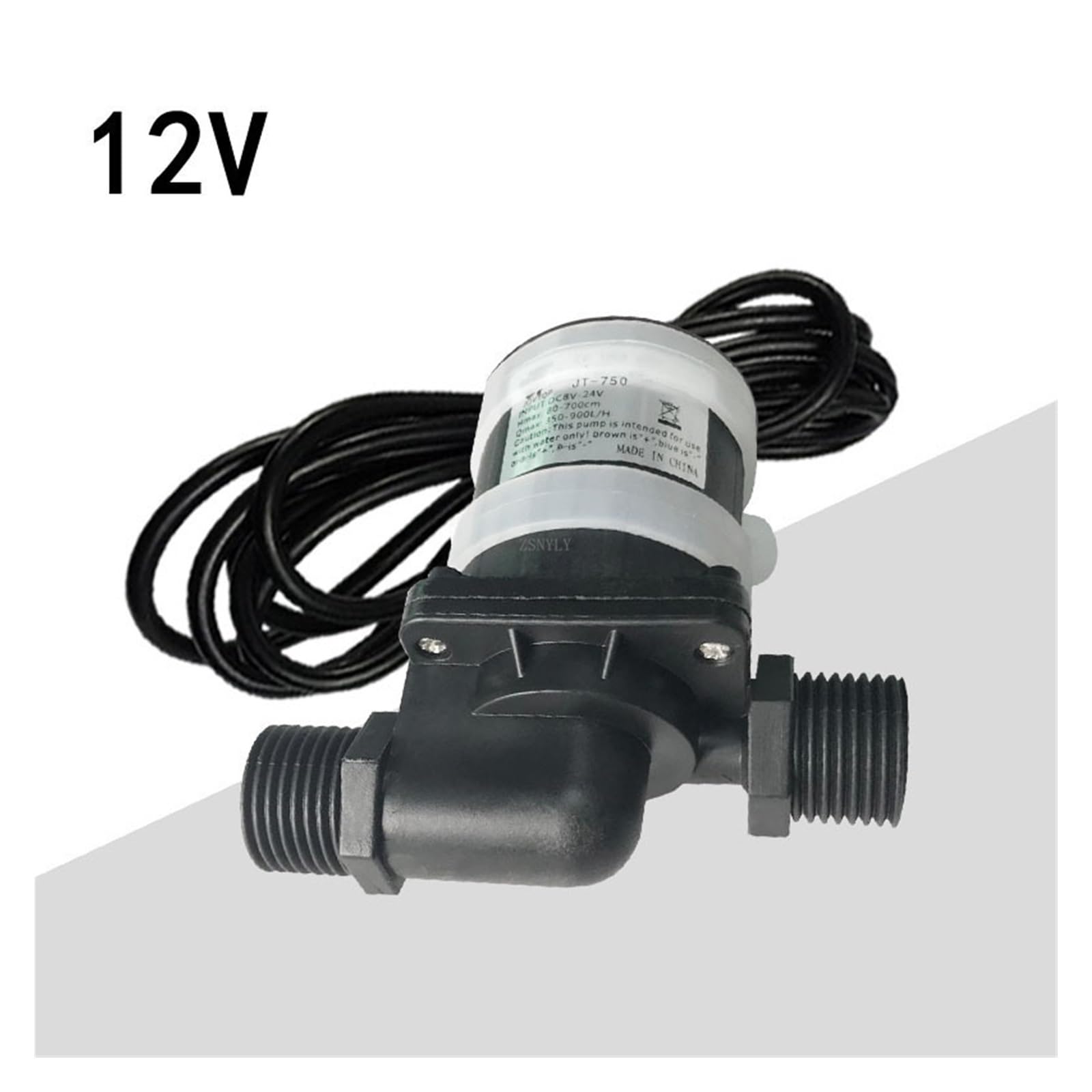 JT-750D DC 12V pompa wodna bezszczotkowy silnik pompy 1/2 ''5/8'' gwint Max 7M 900L/H wyjątkowo cicha myjnia samochodowa Gardon za pomocą pompy(6-12V JT-750D5)