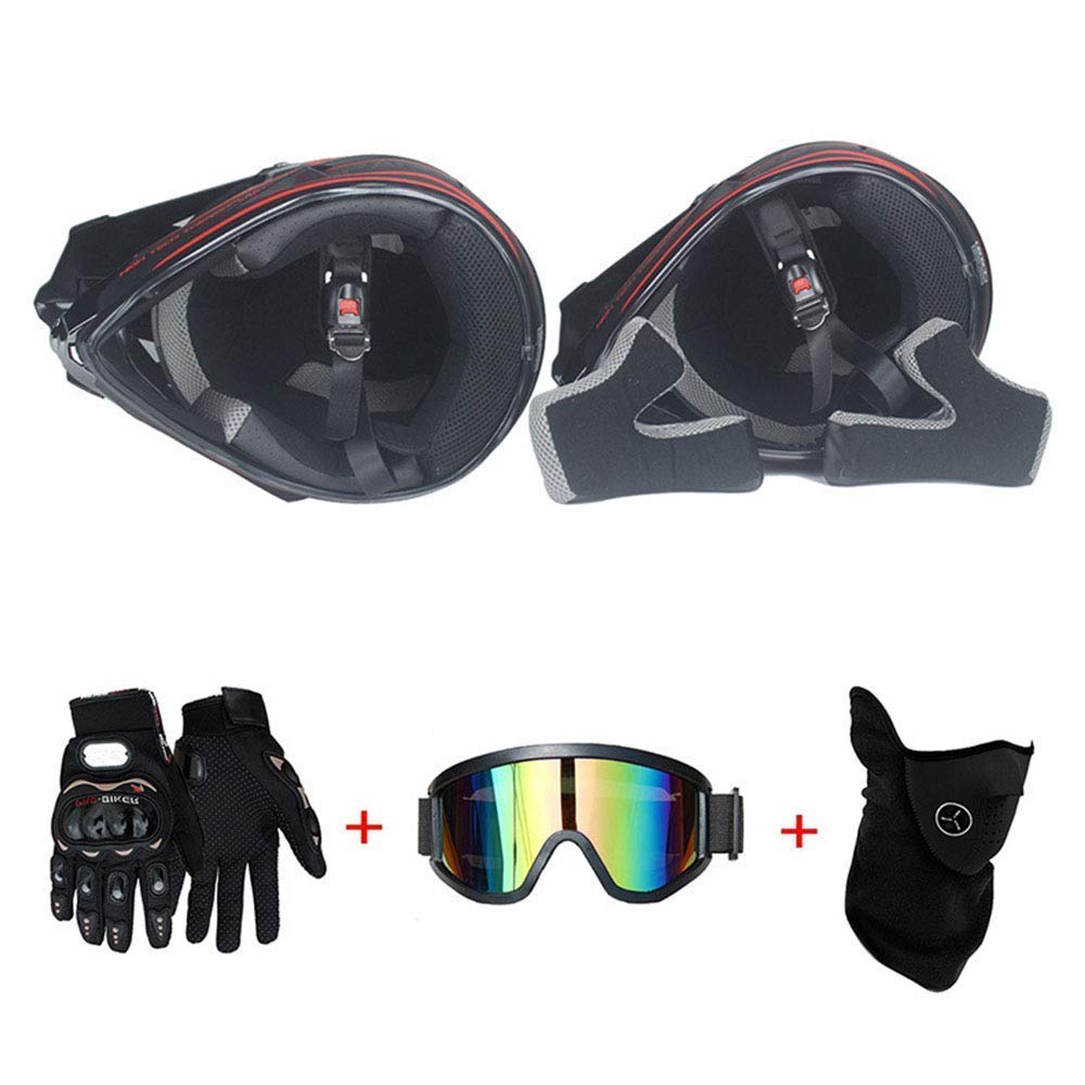 Caschi, Guanti e Guanti da Motocross Moto D.O.T Standard Quad Bike ATV Go Karting Helmet