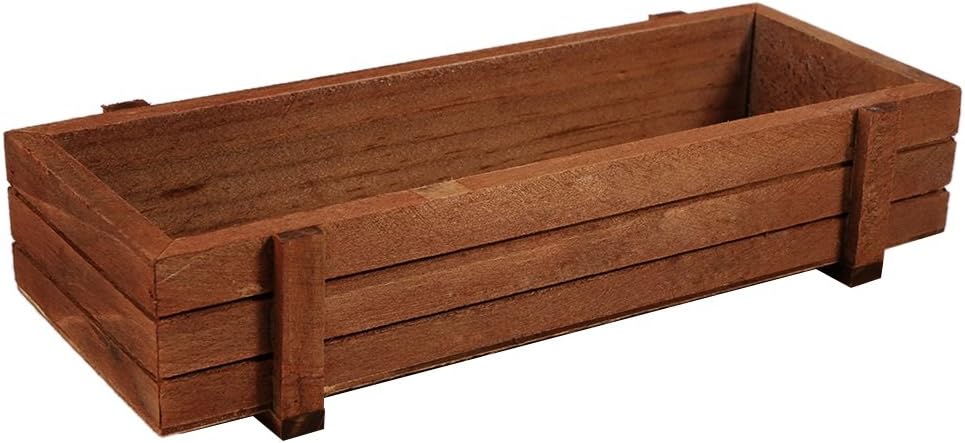 Nikou Wood Planter - Wooden Planter Box Rectangle Flower Bed Pot Planting Container for Succulent Herb Flower Succulent Vegetables Indoor/Outdoor