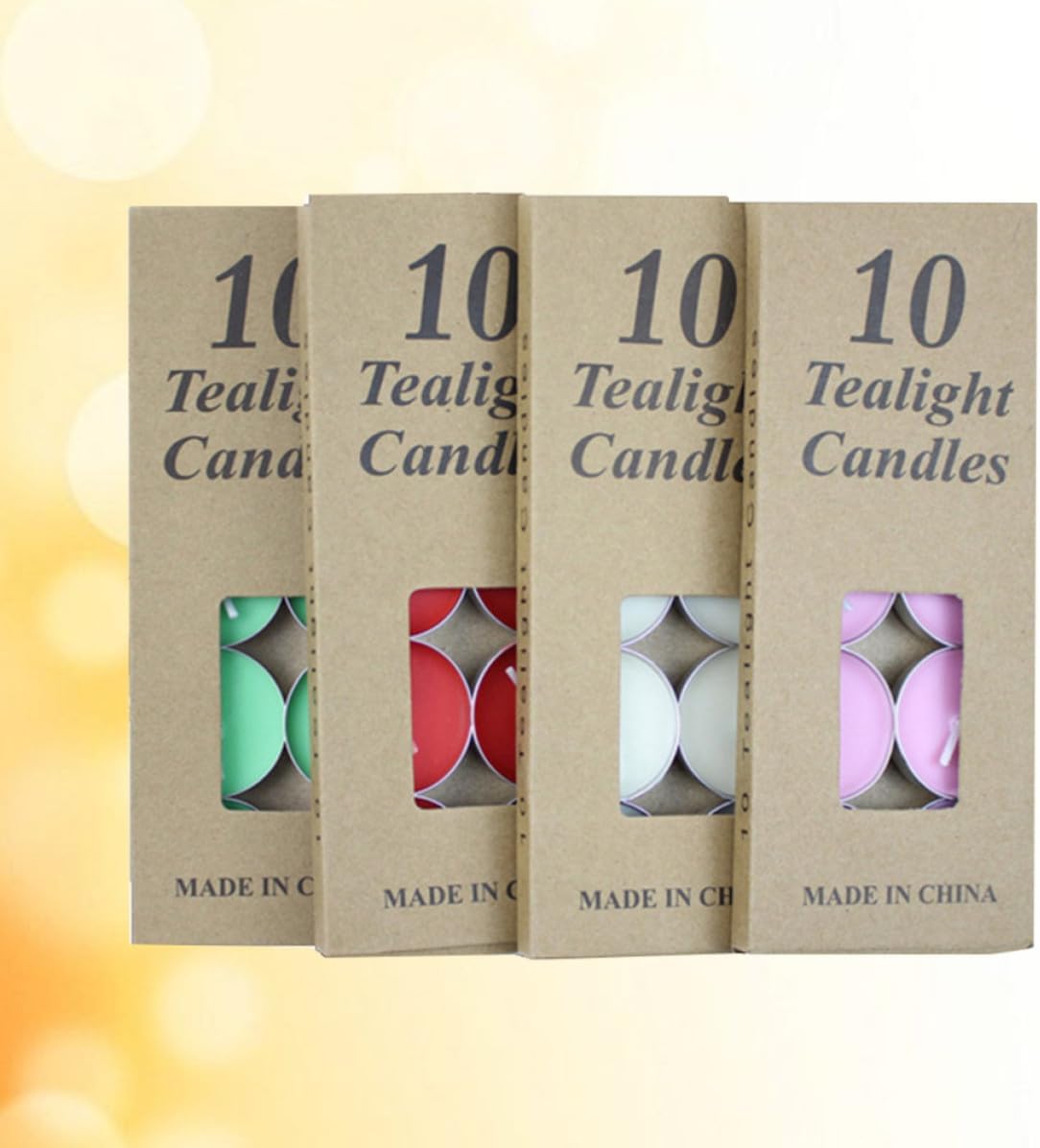 30pcs Unscented Tea Lights 3 Boxes Wax Smokeless Clean Burning Candle
