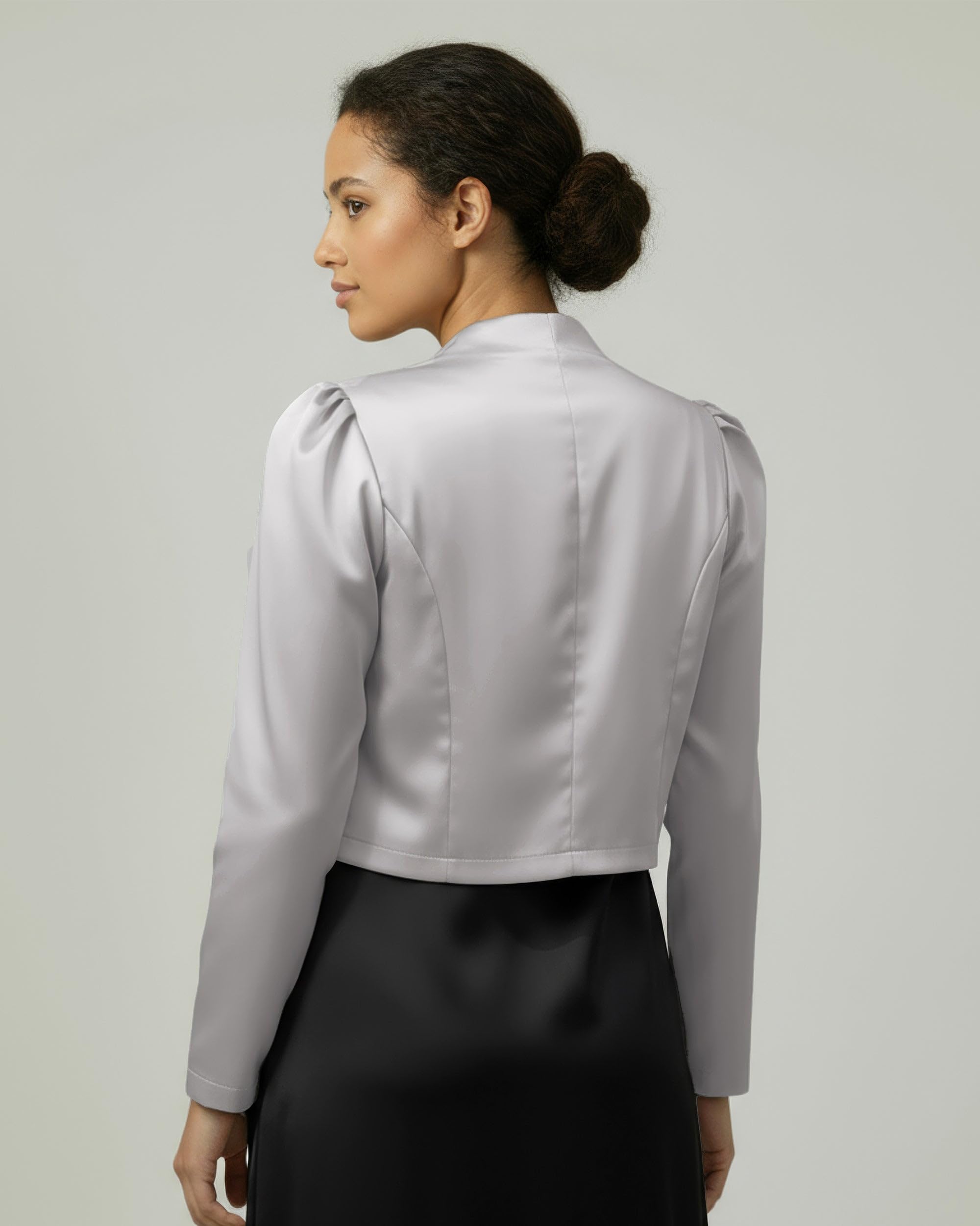 Bolerose Formale Raso a Maniche Lunghe Bolero Giacca