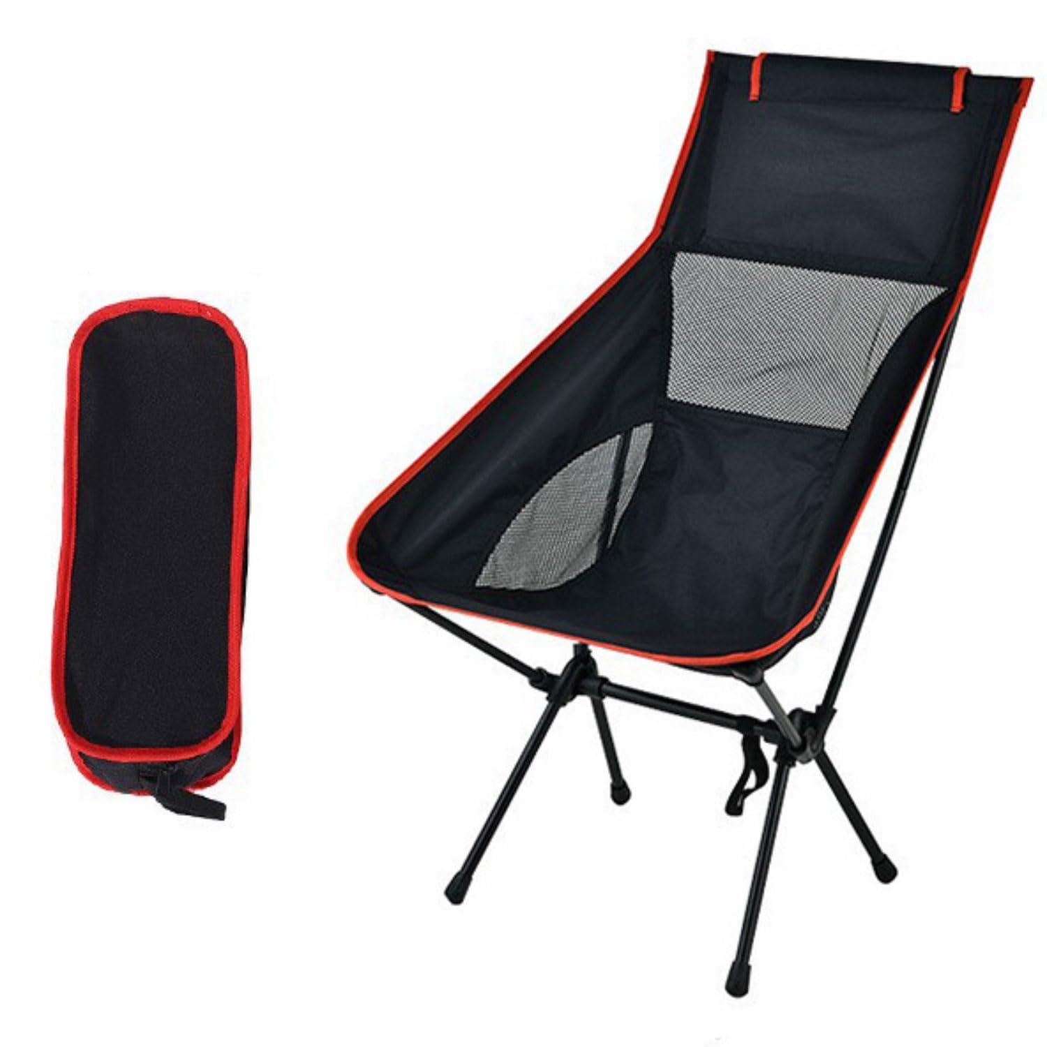 Campingstuhl Hochlehner faltbar 120 kg Klappstuhl Camping leicht Angelstuhl klappbar Klappstuhl Outdoor mit Tragetasche Faltstuhl Ultraleicht Campingstuhl klappbar für Picknick Outdoor Wandern