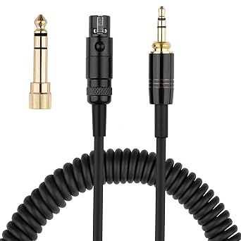 4.6 FT-13.4 FT DT 770 Pro X Replacement Audio Cable for Beyerdynamic DT 1990 Pro, DT 1770 Pro, DT 990 Pro, DT 990 Pro X, DT 770 Pro, DT 770 Pro X Headphone, for AKG Q701 K712 K240 With 6.35mm Adapter