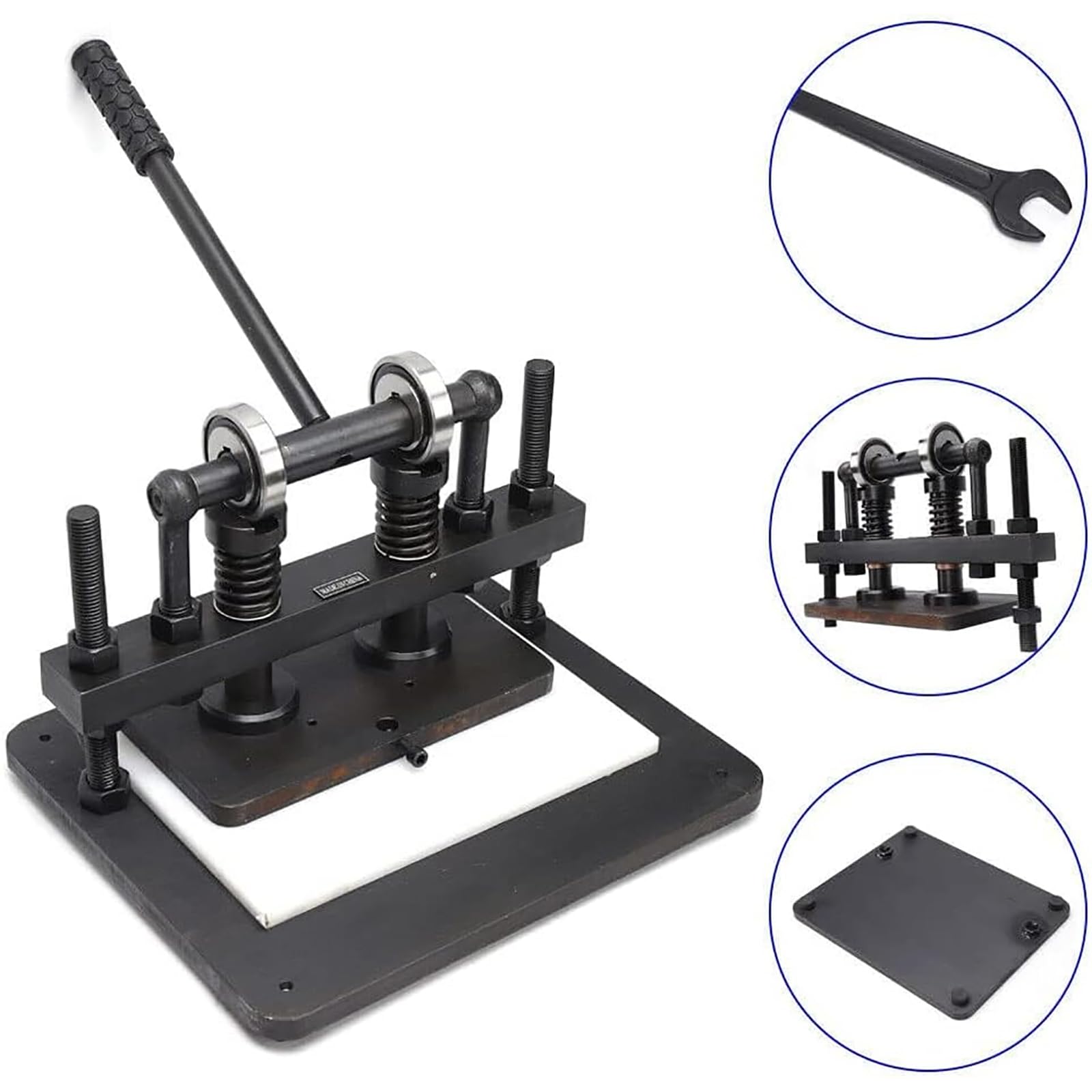 Máquina Manual de Corte de Cuero, máquina de Repujado de Alta Resistencia para proyectos de Bricolaje, Ancho máximo de alimentación: 300 mm