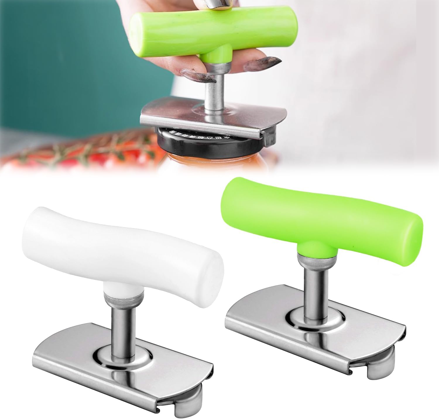 Apriscatole Manuale Compatto Con Magnete - Verde, Per Cucina E Viaggi, 20.5x5.7 Cm