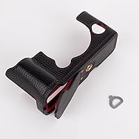 Vista 4 de Rieibi Fuji XT5 - Funda de piel auténtica de calidad para cámara digital X-T5, funda protectora para Fuji XT5 X-T5, color negro