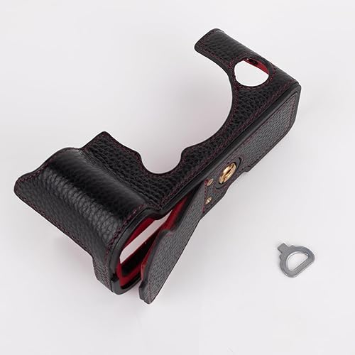 Miniatura 4 de Rieibi Fuji XT5 - Funda de piel auténtica de calidad para cámara digital X-T5, funda protectora para Fuji XT5 X-T5, color negro