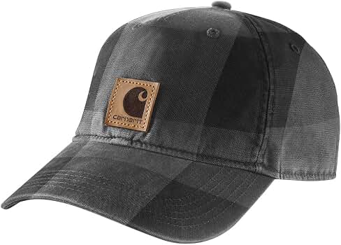 Carhartt Men's Flannel Cap, Gravel, One Size at Amazon Men's