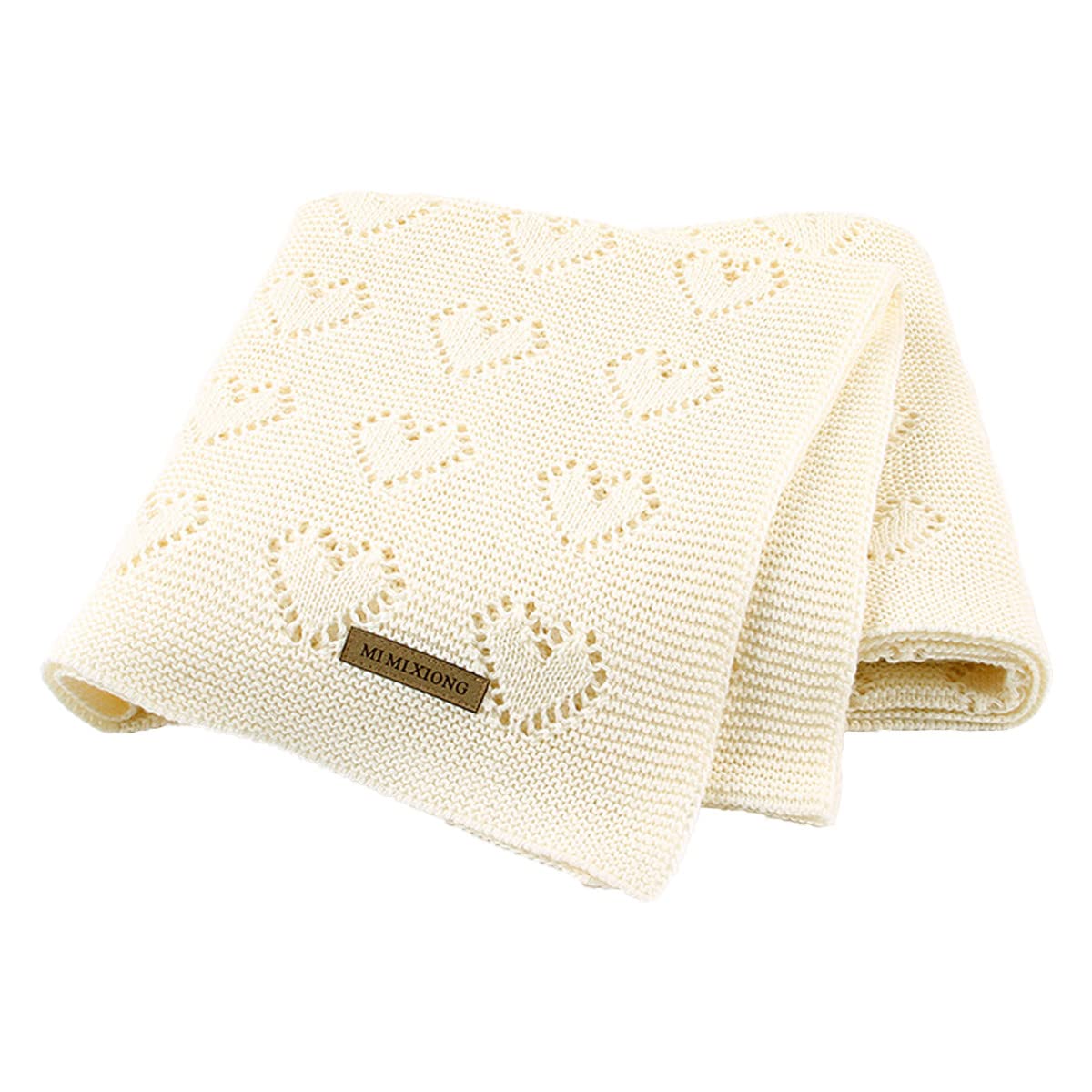 SZJIAHTM Newborn Toddler Baby Blanket Cotton Cable Cellular Knitted 100 x 80cm Soft Breathable Blanket for Baby Boy and Girls