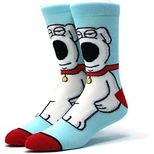 Family Cartoon Guy Brian The Dog Character Themed Crew Socks Multicoloured One Size