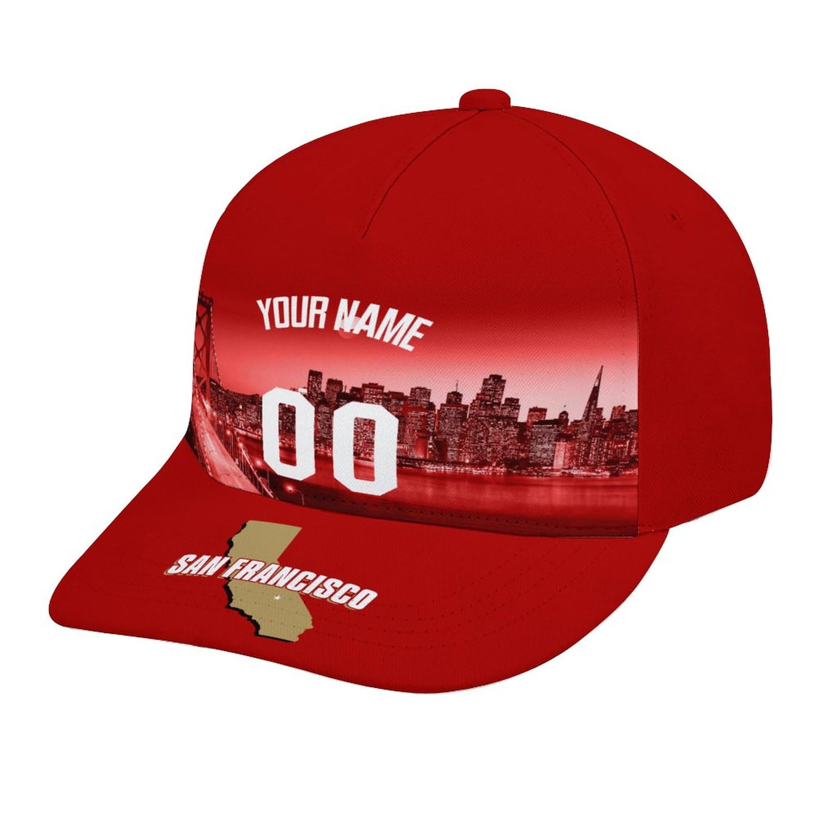 Custom Football City Cap Personalized Sunset Baseball Cap Adjustable Snapback Hat Fan Name & Number Gift for Men Women Youth