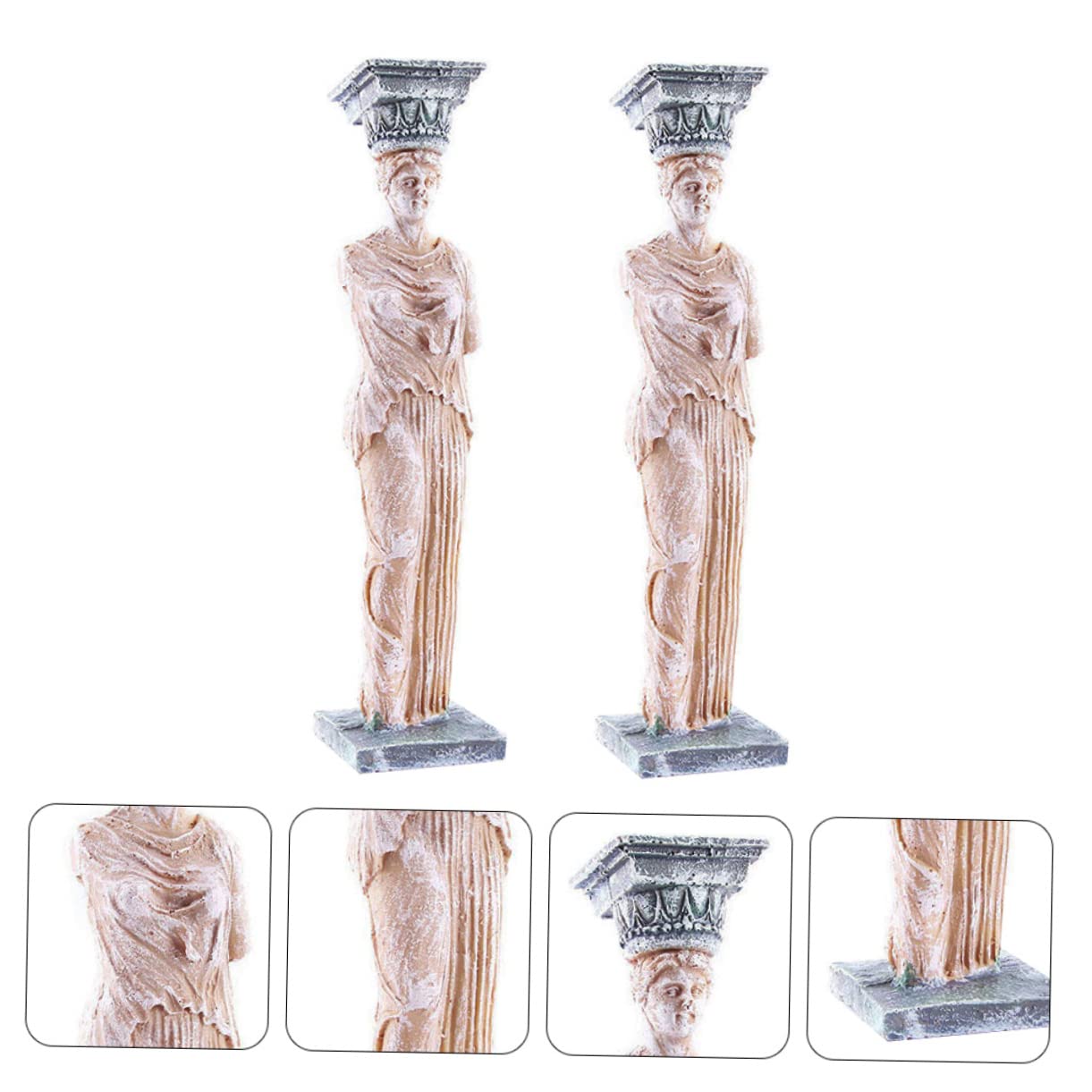 COLLBATH 2 Estatuas de Diosa para Crear un Paisaje Único para Acuario de Resina Pack de 2 Piezas Decoración Elegante y Delicada Fácil de Limpiar para Peceras de Agua Dulce