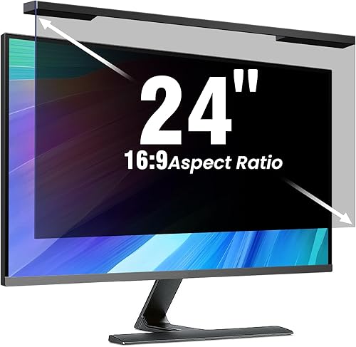 Miniatura 1 de Filtro de pantalla de privacidad para computadora colgante de 21.5 pulgadas, cubierta de privacidad para pantalla de computadora colgante,