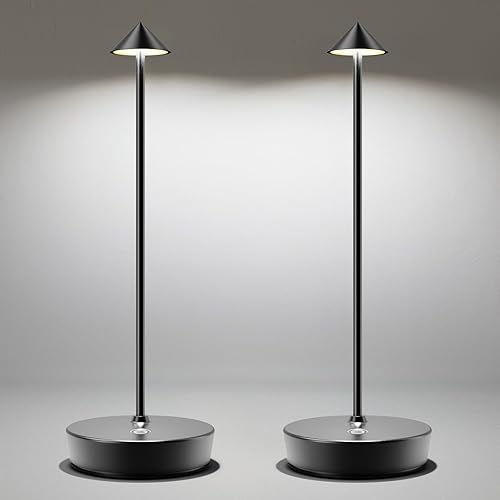 LED Cordless Table Lamp Rechargeable - 6000mAh Battery Operated Waterproof