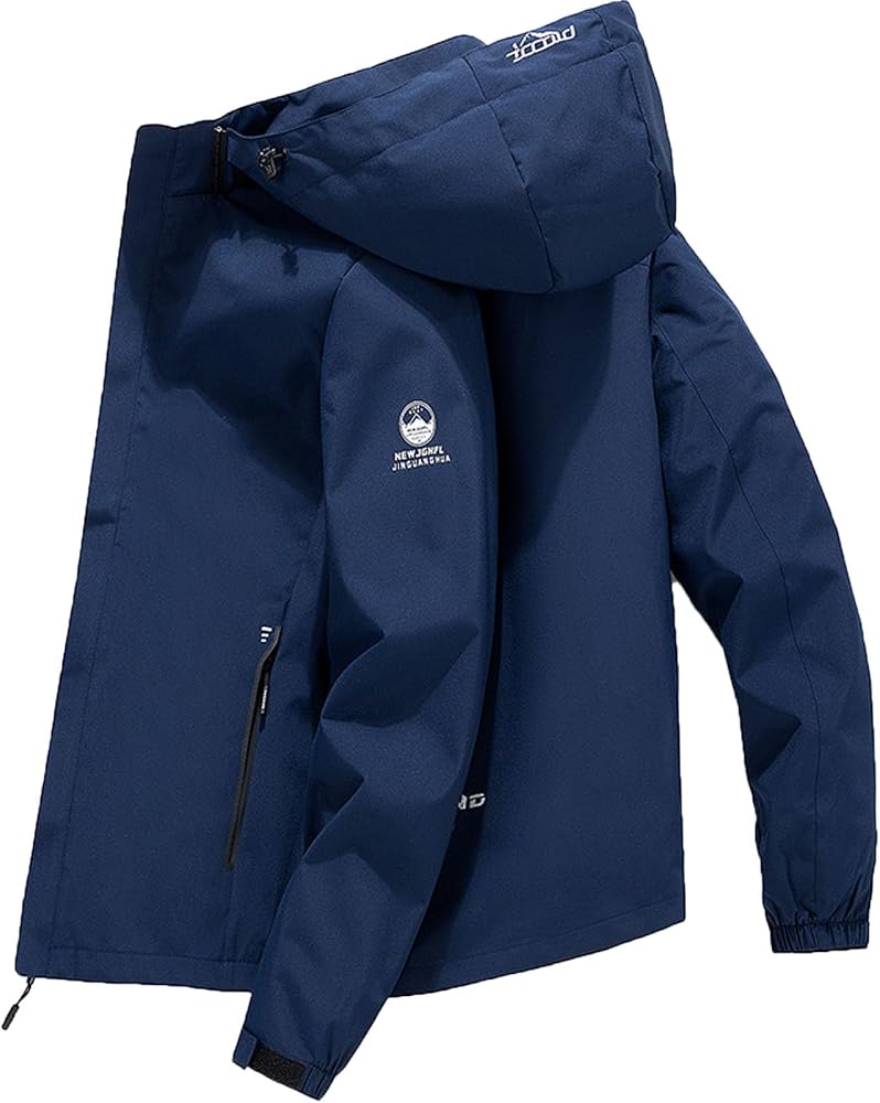 Manteau De Pluie Homme Rrongwn - Imperméable Coupe-Vent Respirant - Grandes Tailles - Veste Softshell Randonnée Extérieur