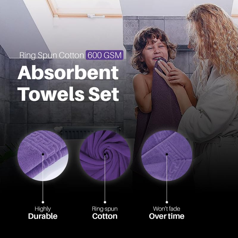 Indus Textiles 100% Egyptian Cotton Towel Sets 8 Piece - Image 2