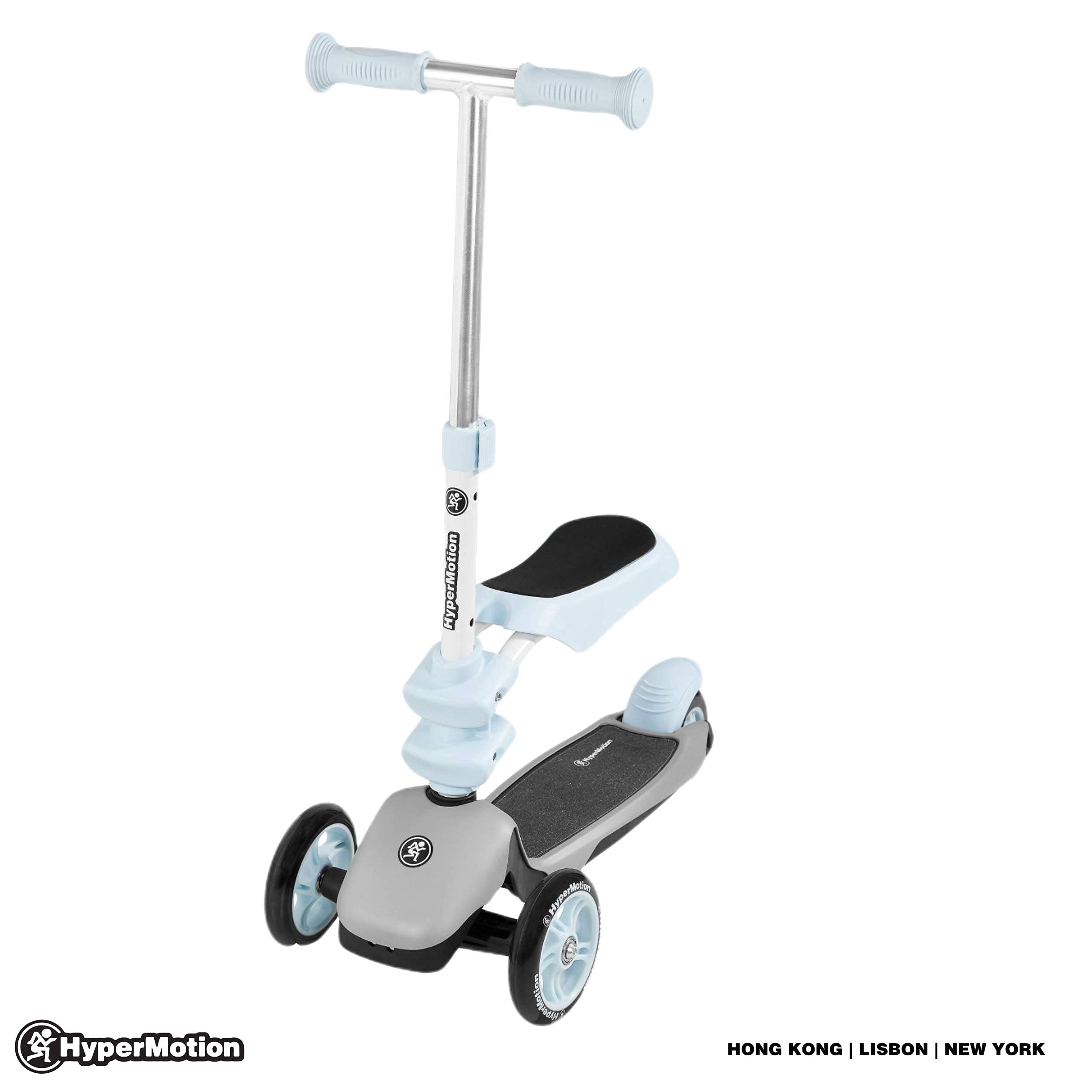 HyperMotion Draisienne - Monopattino da bambino 3 in 1 (carico massimo 50 kg) | triciclo bambino evolutivo da + 1 anno | Poggiapiedi, sedile carico max 20 kg, piattaforma antiscivolo manubrio