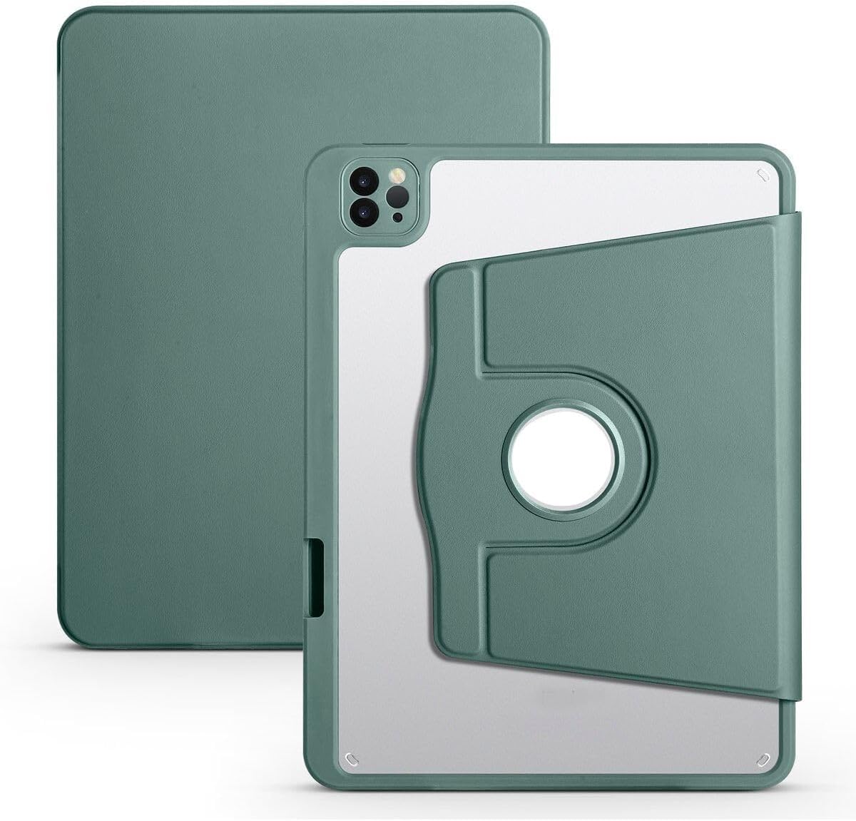 CONSTRAIN - Apple Ipad Air 10.9 2020 2022 4. Ve 5. Nesil ile Uyumlu Kılıf Dönebilen Standlı Kalemlikli Kapak - Yeşil