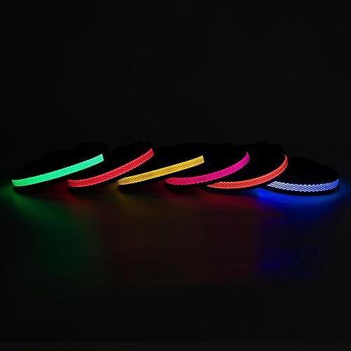 Miniatura 8 de Glow - Collares recargables para perros, impermeables, para caminar por la noche, collares brillantes para perros pequeños (color rosa, paquete de