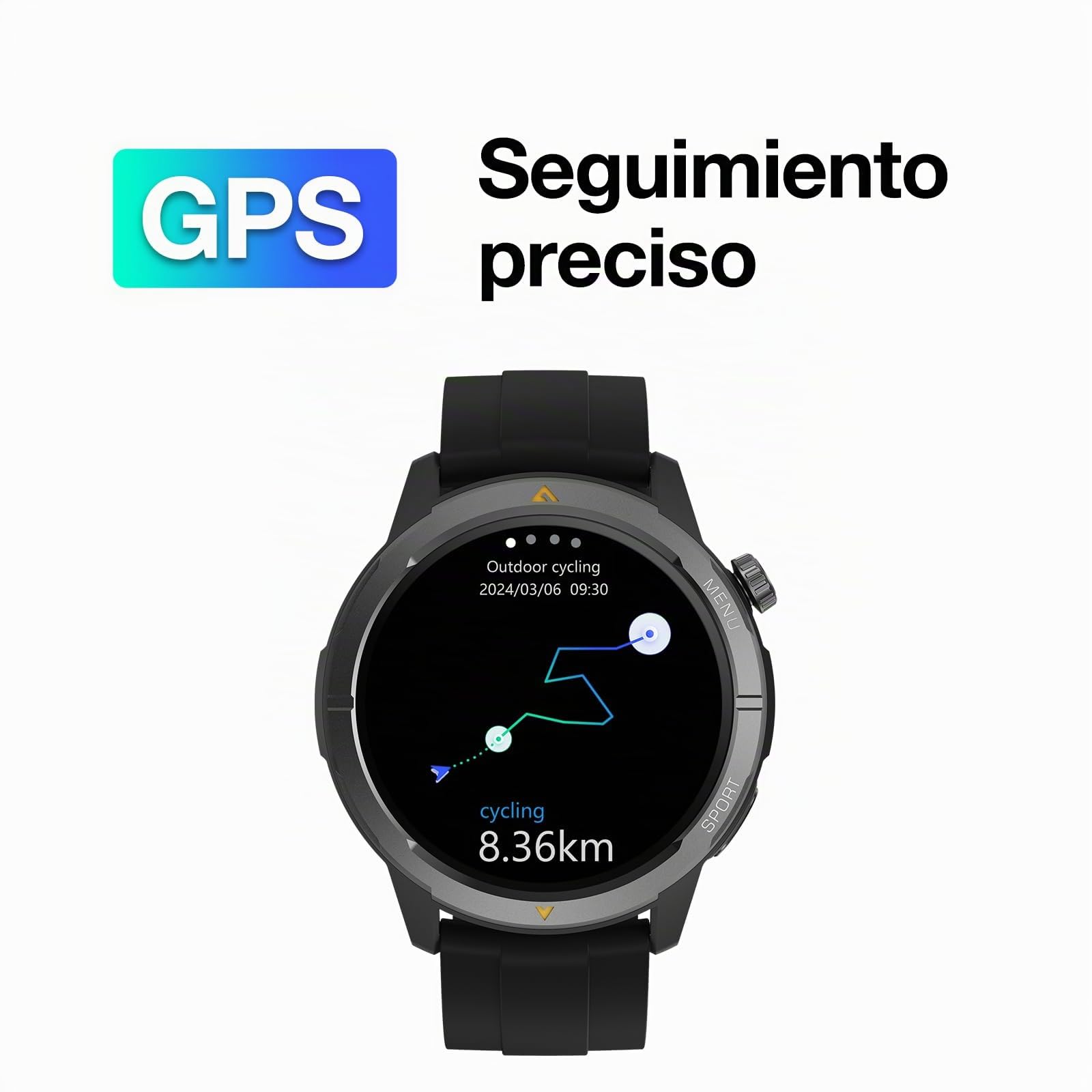 AGM Legion 2026 Smartwatch Hombre Mujer con GPS, Pantalla AMOLED 1,43", Reloj Deportivo, 5ATM Impermeable, Monitor de Fitness con Llamadas, Correa Magnética
