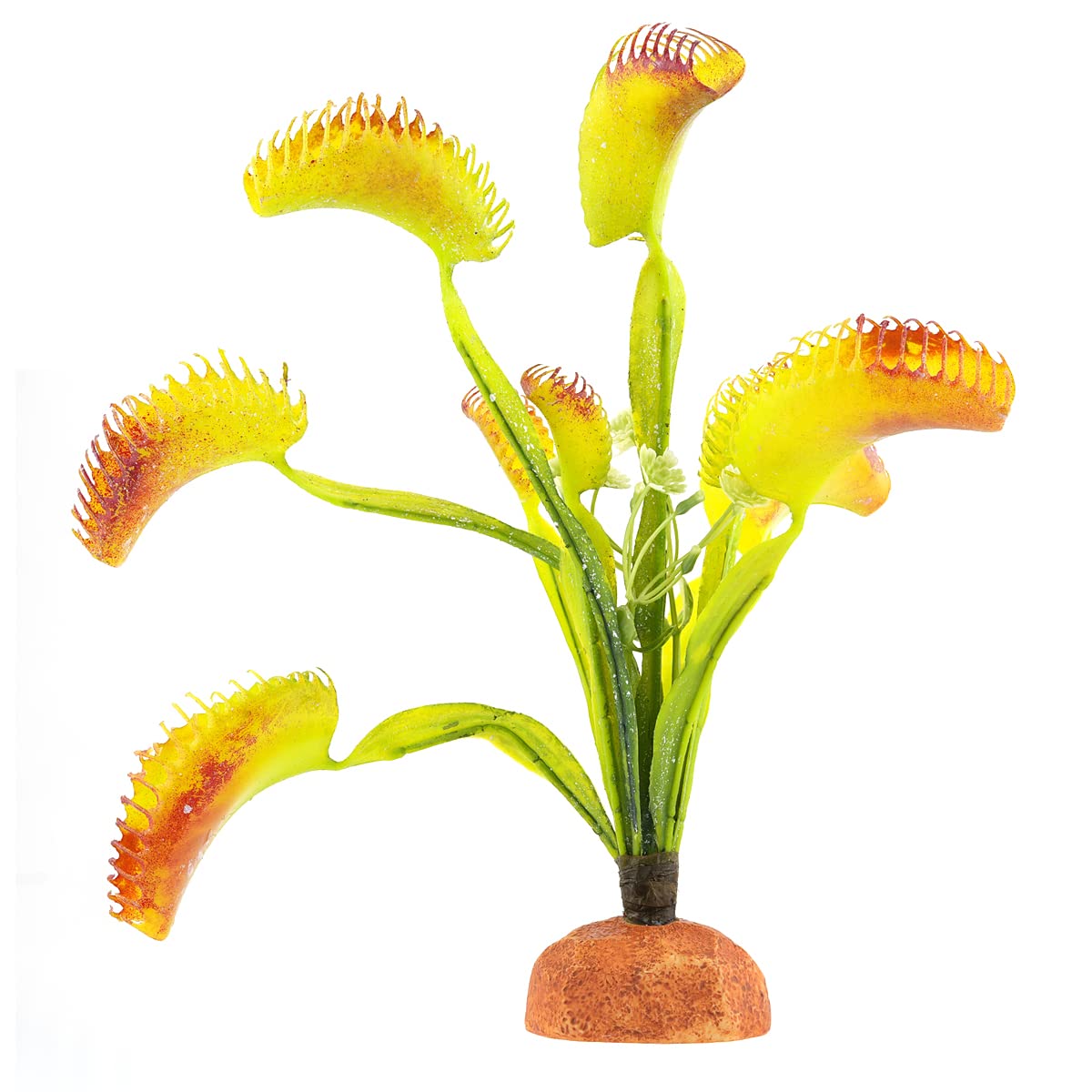 WOLEDOE Fake Venus Fly Trap Plants, Reptile Plants for Terrarium, Amphibian Tank Accessories Habitat Decor fit Crested Gecko Leopard Lizard Chameleon Ball Python Snake Frog