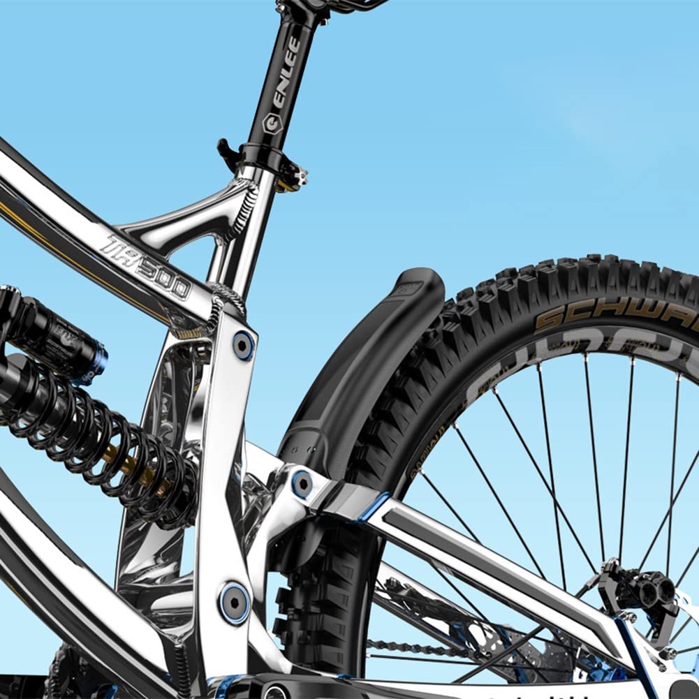 Garde-boue Universel 365x80 Mm – élargi, Effet Carbone, Pour VTT Et Route, Avant Ou Arrière
