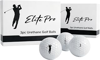 3-Piece Urethane Golf Balls (Dozen) - Soft Feel, Consistent Distance & Greenside Control - 338 Dimple Aerodynamic Design - Tour-Level Performance - White