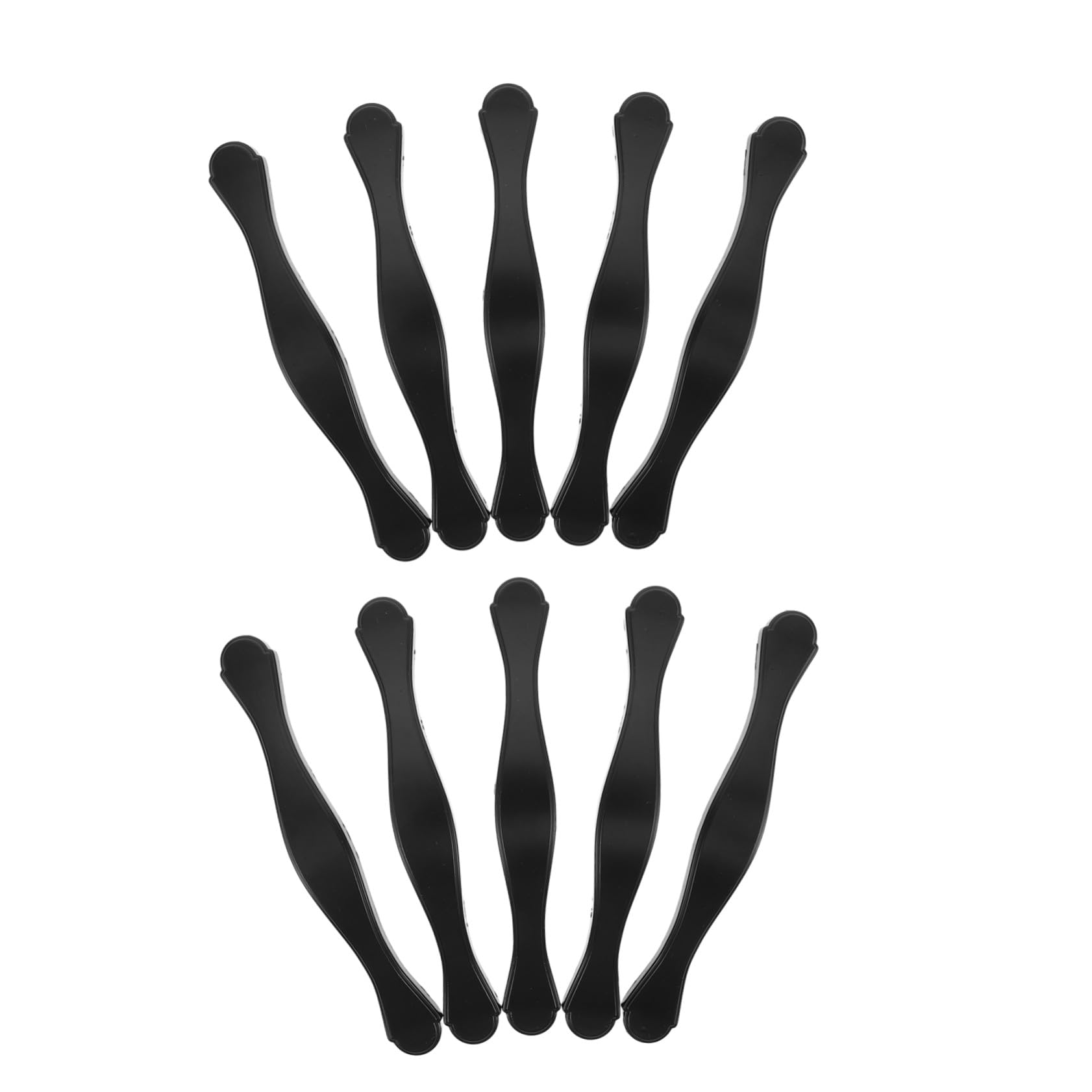 Poignées noires pour tiroirs de cuisine et commode - Lot de 10 pièces
