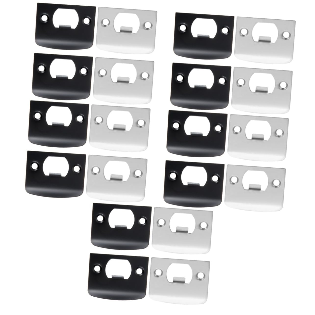 Lurrose Lot De 5 Plaques De Renfort De Porte En Acier Inoxydable Serrure À Pêne Dormant Pour La Sécurité Des Portes 4 Pièces X 5