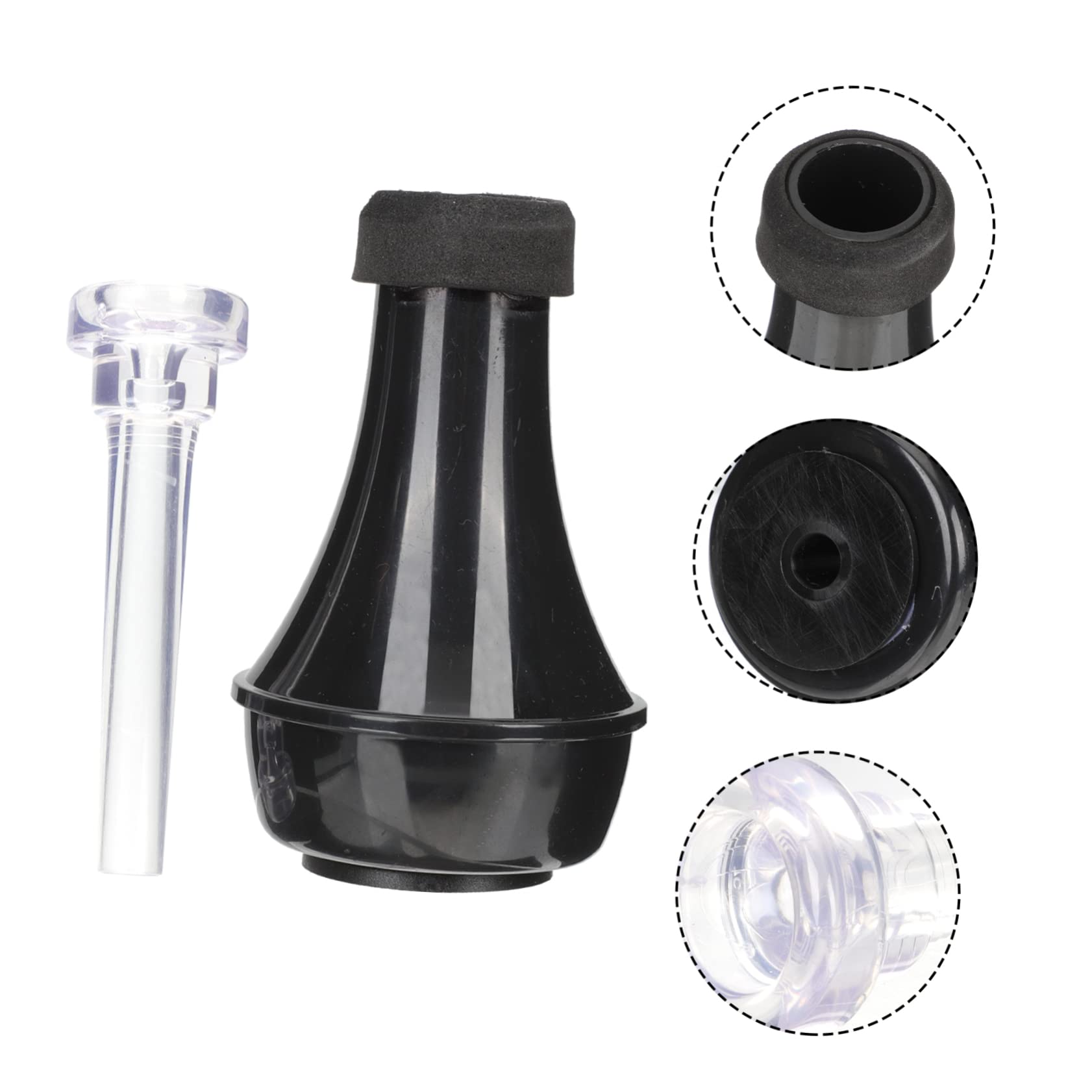 ibasenice 2sets Sordina Per Tromba Muta Dritta Leggera Con Bocchino Accessori Compatti e Pratici Per Musicisti e Amanti Della Tromba