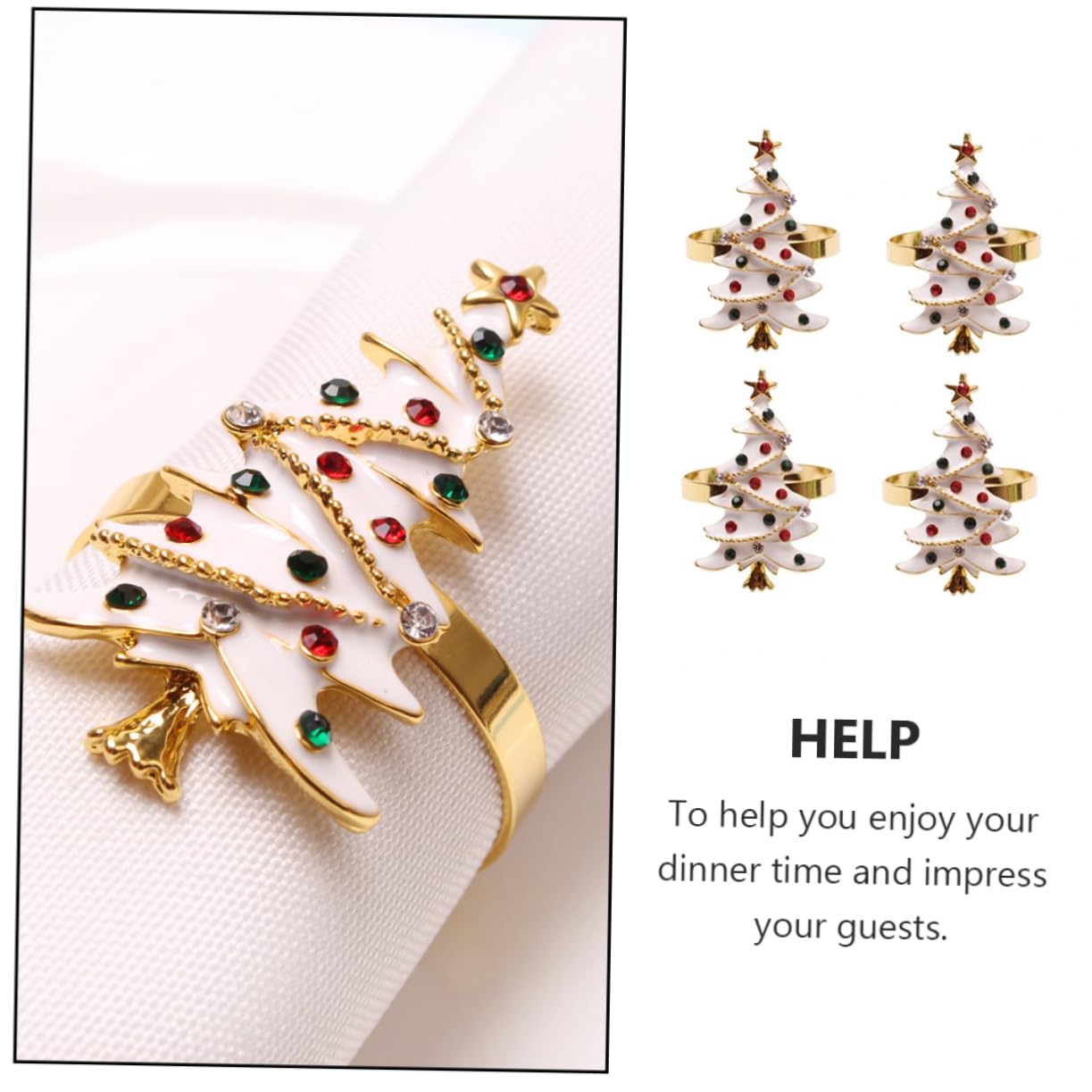 Alipis 20 Pièces Ronds de Serviette de Noël Decoration Table Noel Decoration Noel Table fermoirs pour Serviettes Accessoires de Table de Noël décoration Boucle de Serviette décor de Noël