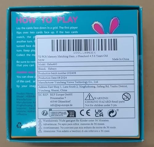 Miniatura 8 de 72 tarjetas de memoria a juego, alfabeto y números a juego para niños pequeños, 36 pares de tarjetas de memoria para preescolar 4, 5, 6 años