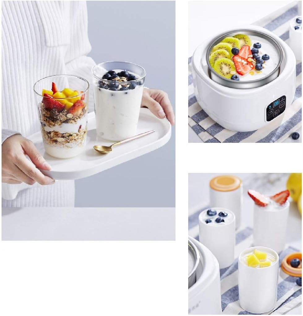 Automatic Yogurt Machine -Yogurt Machine - Automatic Yogurt Maker Machine Customize to Your Flavor and Thickness Electric Maker White