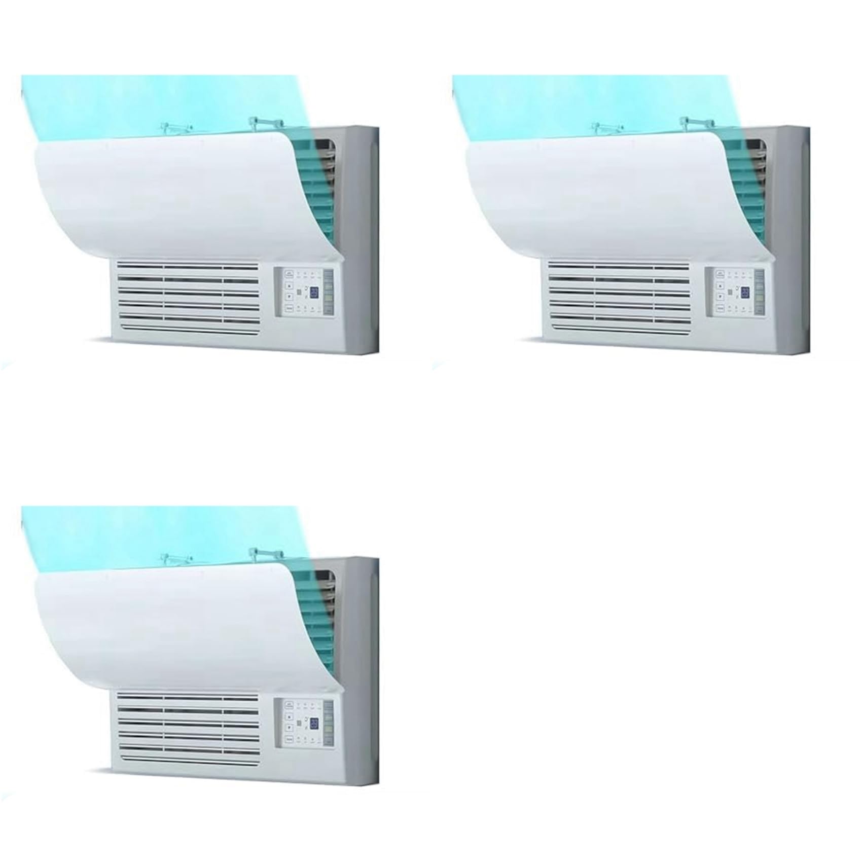 Vjsujehgy 3X Window Air Conditioners Windshield Universal - Room Air Conditioner Window Baffle Prevent Direct Blowing of Cold Air