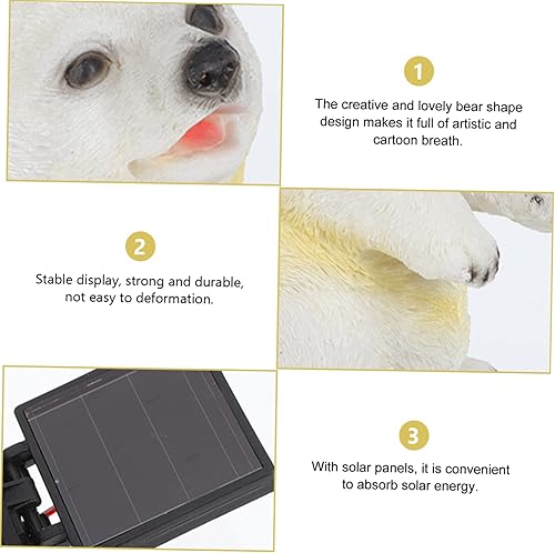 Miniatura 2 de DOITOOL Lámpara de oso con energía solar para iluminación de césped decorativo al aire libre Adornos solares para patio