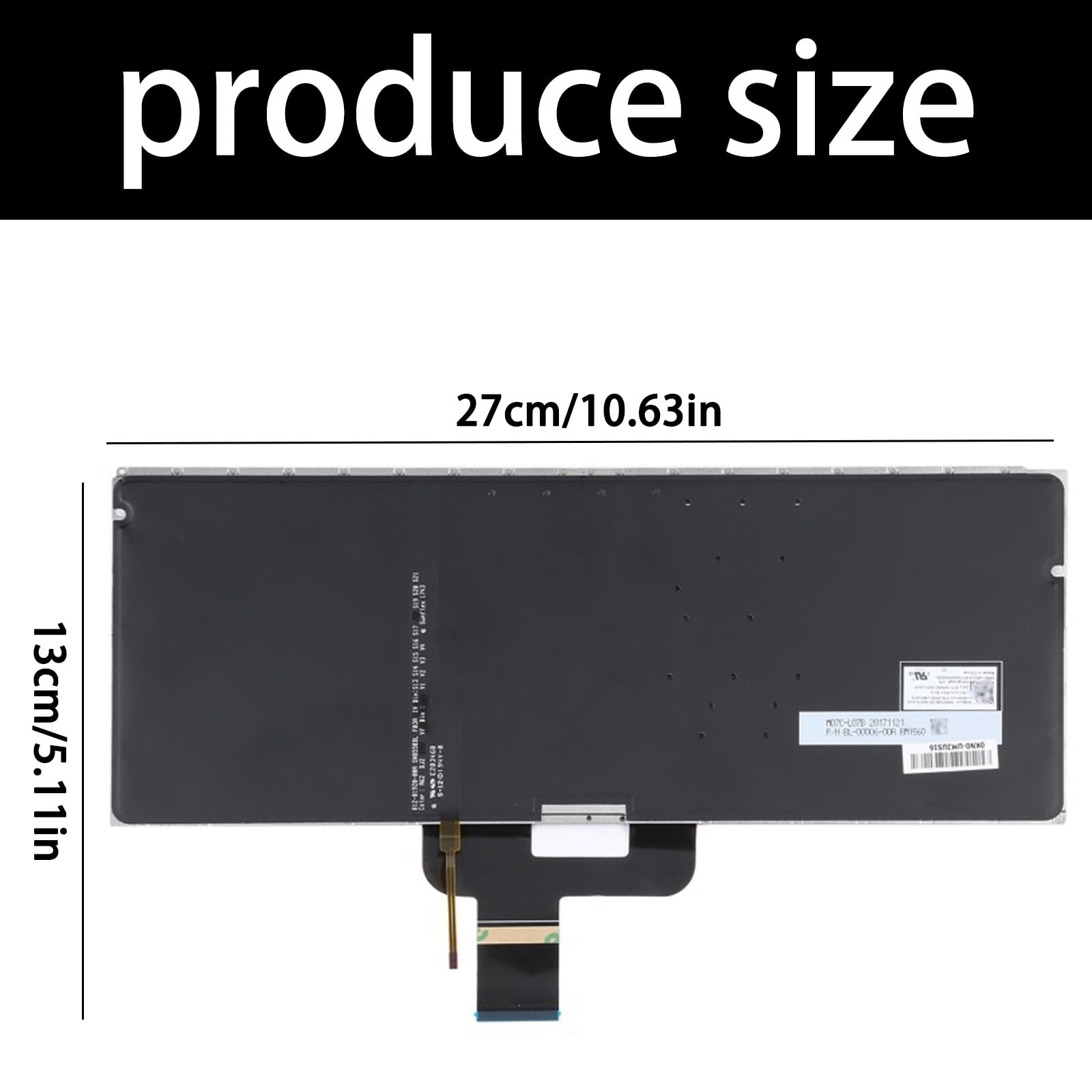 Generico Tastiera retroilluminata a LED Tastiera retroilluminata a LED per RX410U RX310 UX310UA UX310UQ U4000 Notebook Riparazione Tastiera Portatile retroilluminata