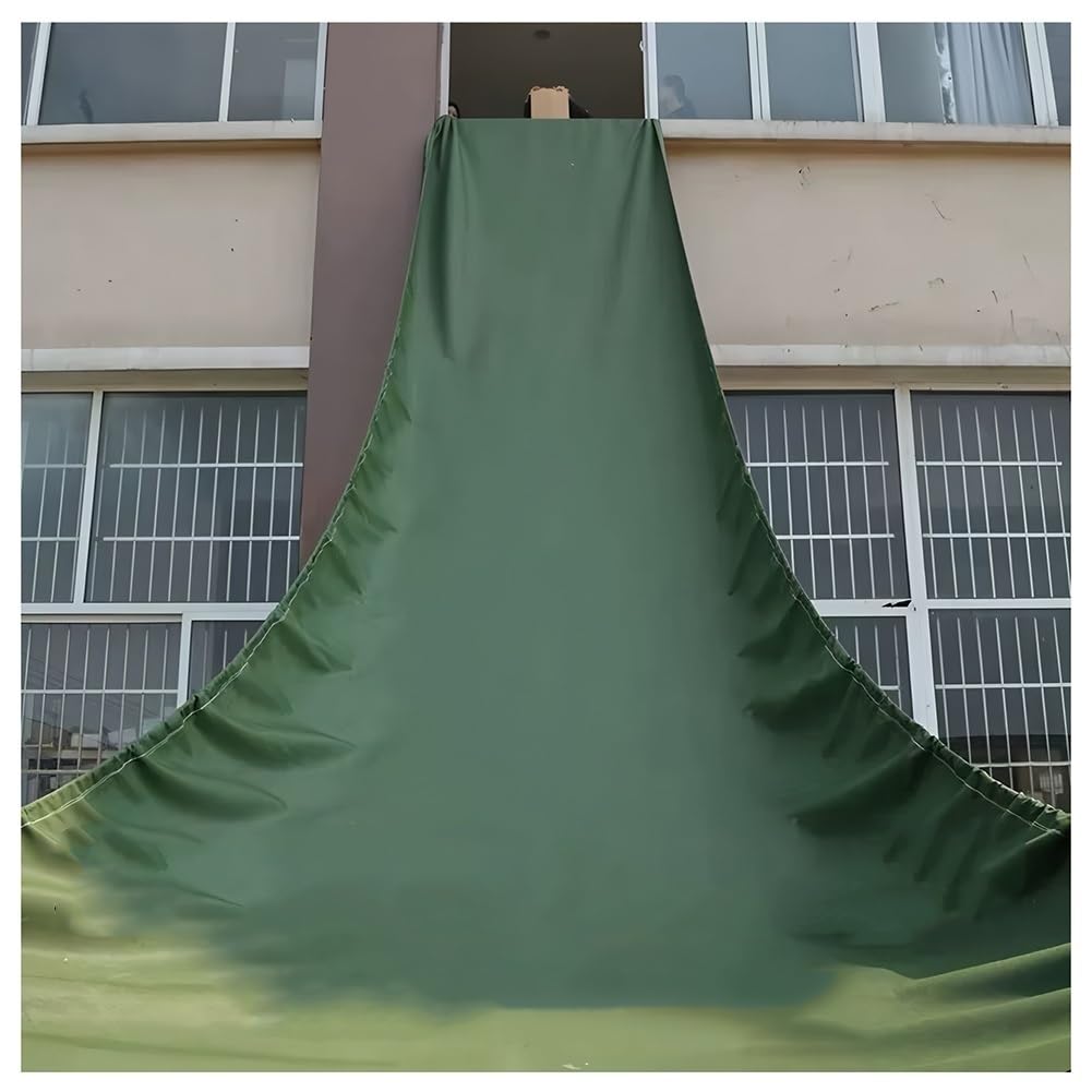 GTHTUHFD Canvas Chute,Heavy Duty Canvas Chute Conveyor Belt 1.5X18M, Tear-Resistant Loading/Unloading Slide For Warehouse & Tall Buildings, Durable Cargo Handling Solution,Green-1.5x12m