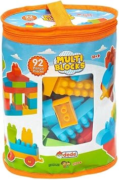 Dede Multi Blocks 92 Piece Educational Blocks, Plastic, Multi Color, +for 1 Year Old