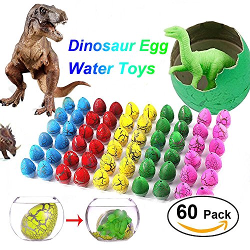 Dinosaur Eggs Swim Pools Water Toys 60 Pack Filled with Dinosaur Toys