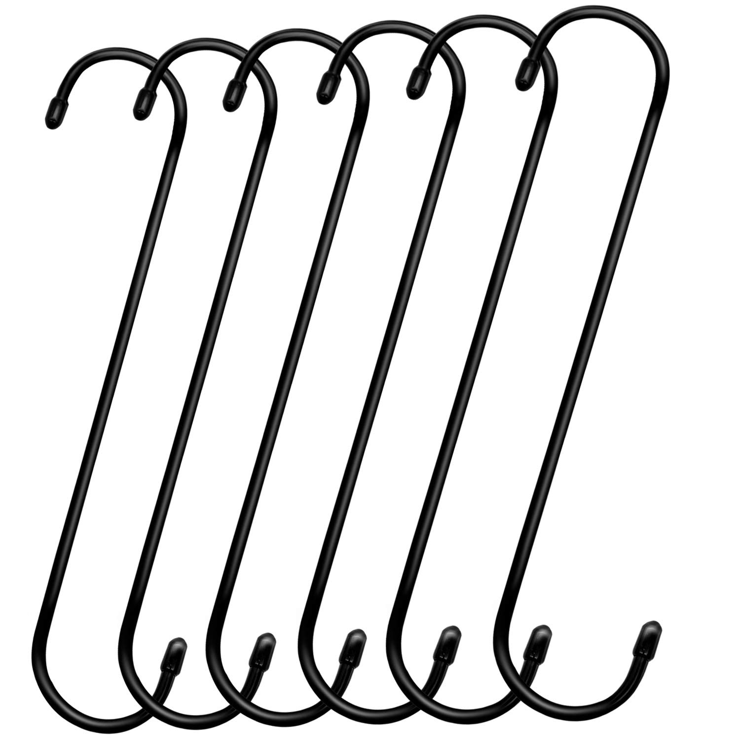 Buy ESFUN 6 Pack 12 inch Extra Large S Hooks Black Heavy Duty Long S