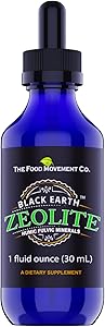 The Food Movement Black Earth Zeolite with Humic Fulvic Acids, Trace Minerals for Gut Health, Immune Support - 1oz Liquid Drops Supplement