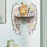 Elegant Angel Wings Corner Shelf with Heartfelt Message - Rustic Wood Decor for Bedroom, Living Room, Bathroom - Perfect Valentine's Day Gift, No Power Needed