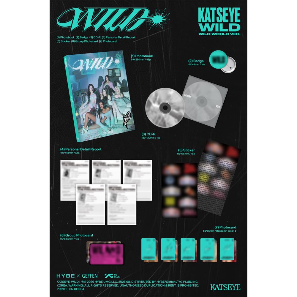 KATSEYE WILD - Álbum de fotos oficial de K-Pop (versión 2)