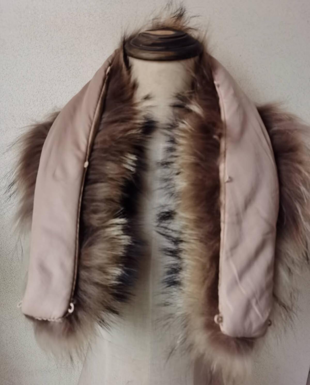 Women's Genuine Fox Hair Collar Wrap Fall Winter Neck Warmer for Coat Jacket 3 Sizes