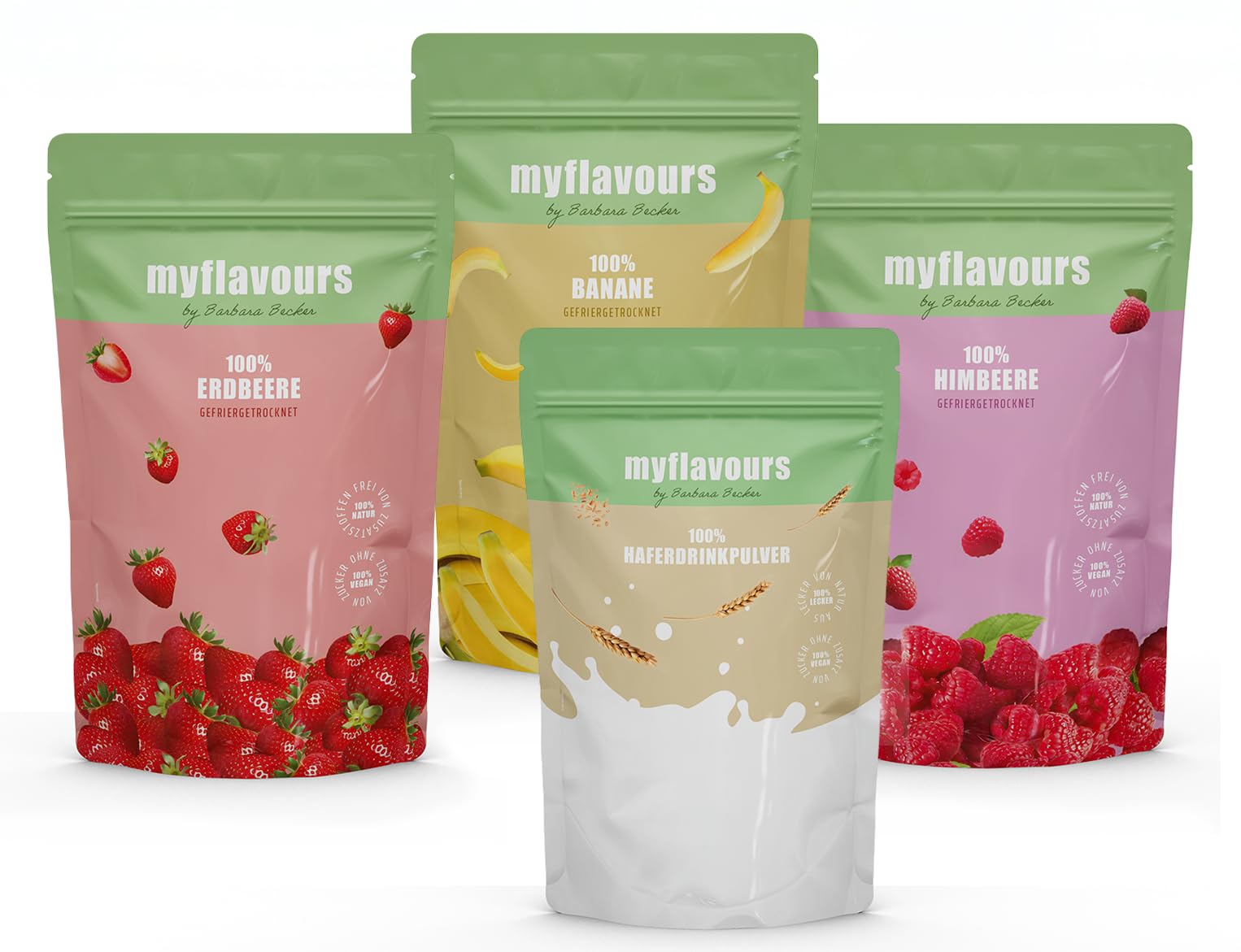 myflavours by Barbara Becker Erdbeere Vorratspack Bundle | 10x Erdbeere à 75g | Großpackung | Natürlicher Erdbeergeschmack | Sparpaket