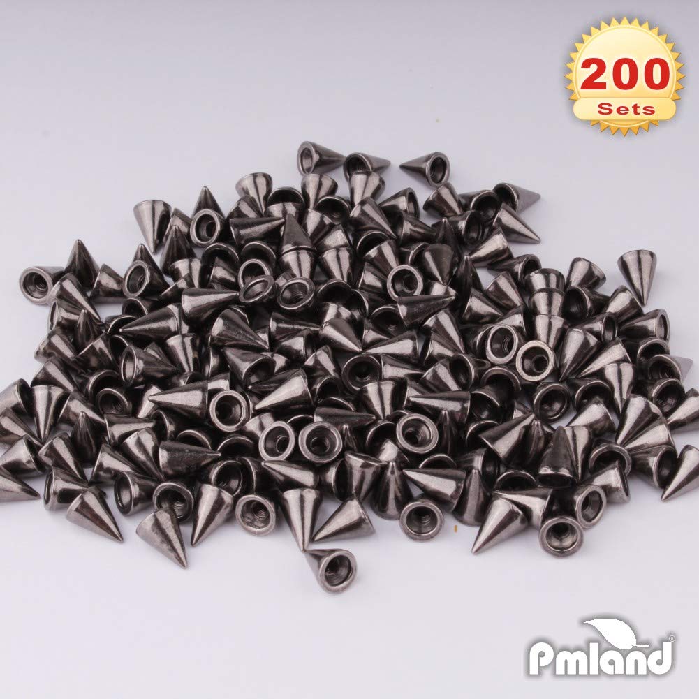9.5mm Picos Cónicos Negros Studs De Tornillo Para Manualidad Rivets Genial Punk - China Punk, Remach Punk
