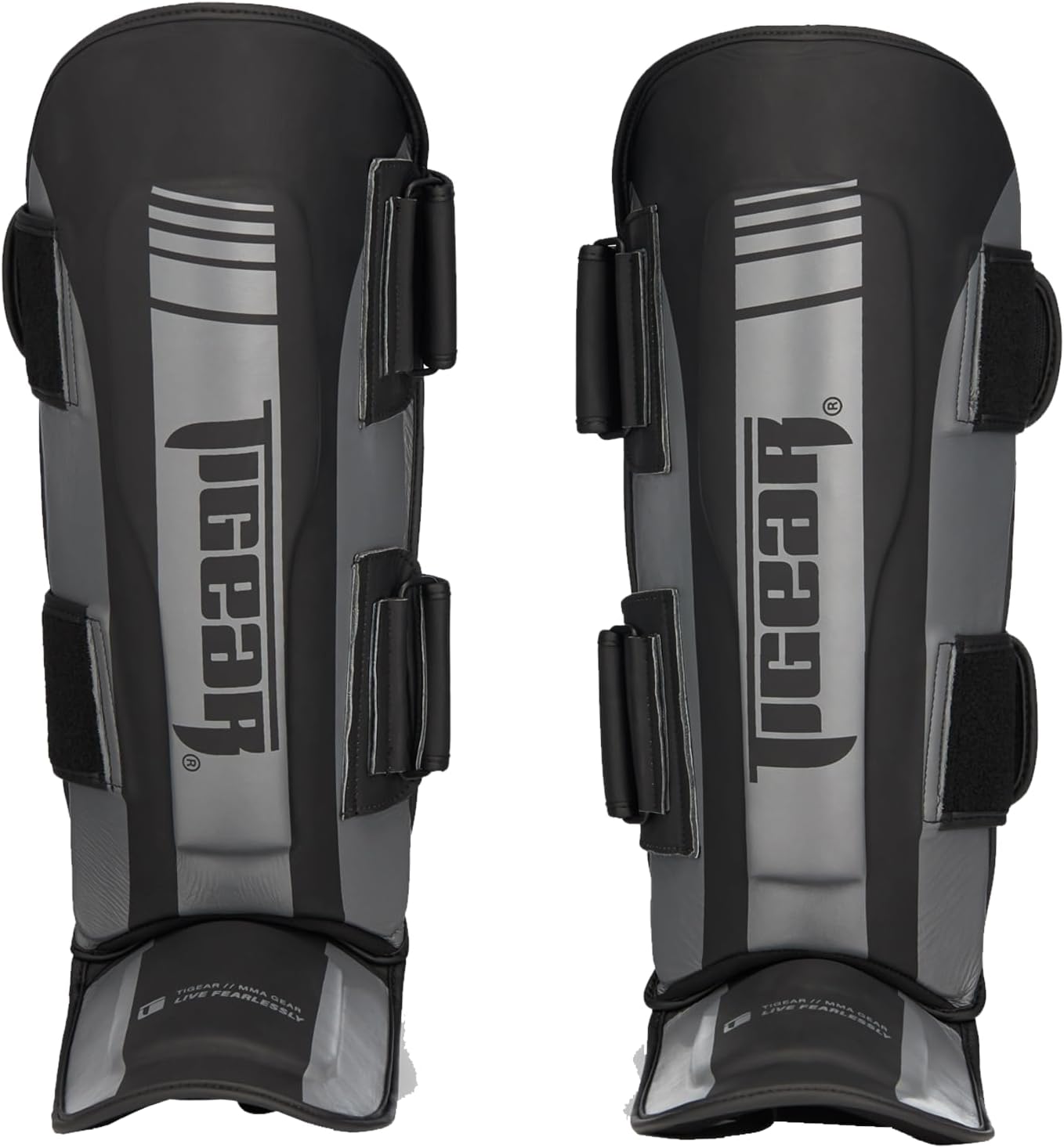 Tigear X4 Slate Shin Guards - MMA, Muay Thai, Martial Arts Shin Instep Guard for Training and Sparring, Pro Cage Fighter, Shin Protection MMA