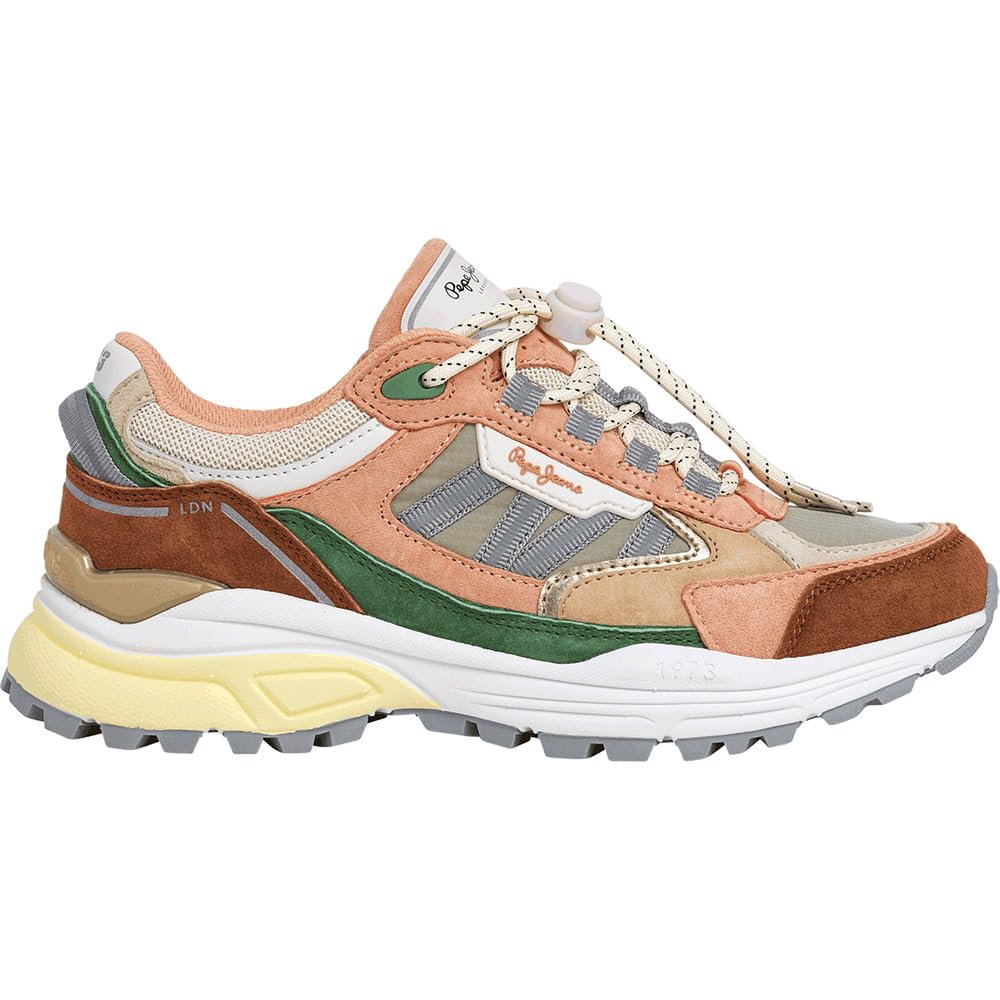 Pepe Jeans Women's Darren Trek W Sneak, Green (Moon Mist Green), 7