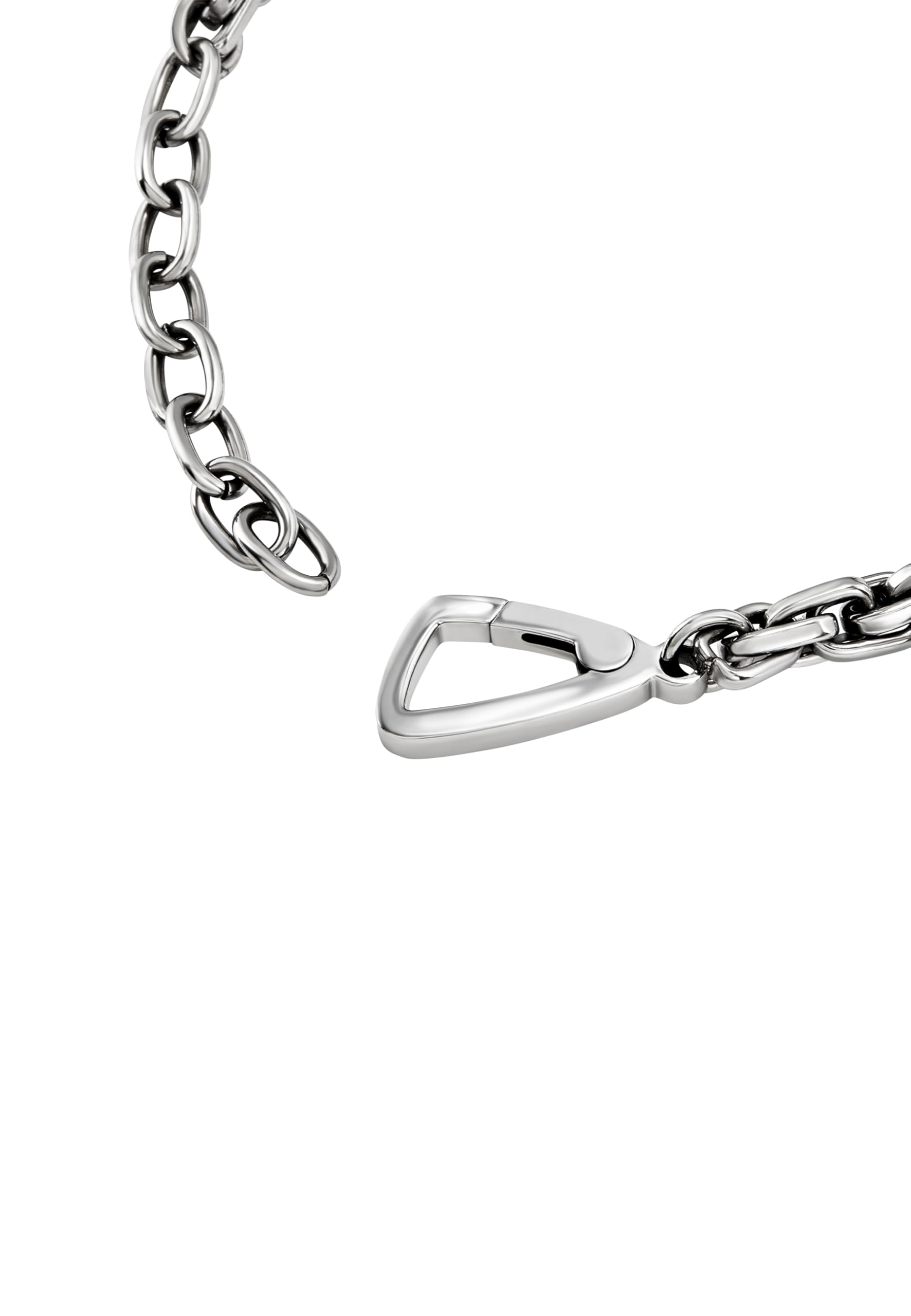 Breil, Collezione Hypnotic, Bracciale Uomo in Acciaio Lucido, Elemento Centrale a Forma di Serpente, Chiusura a Moschettone Triangolare, Lunghezza Regolabile 17–22 cm